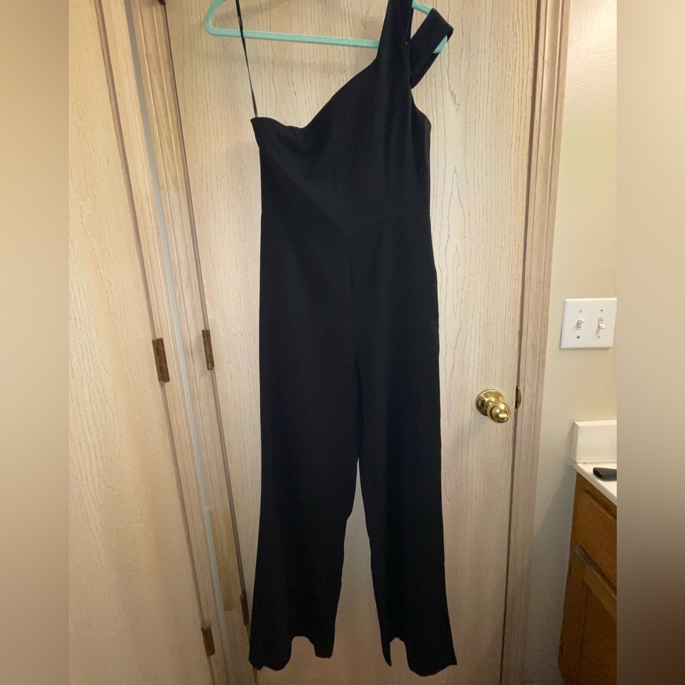 One shoulder Black Jumpsuit